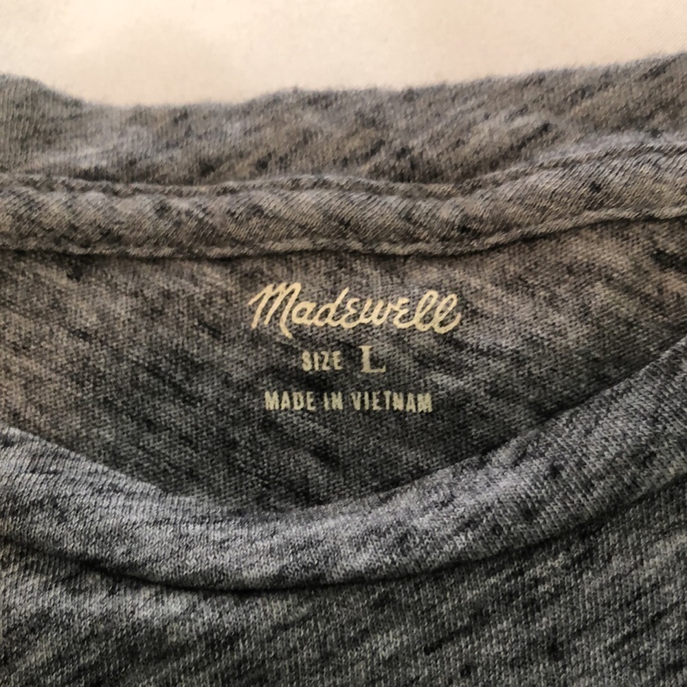 Madewell heather grey T-shirt with high low front - Picture 2 of 7